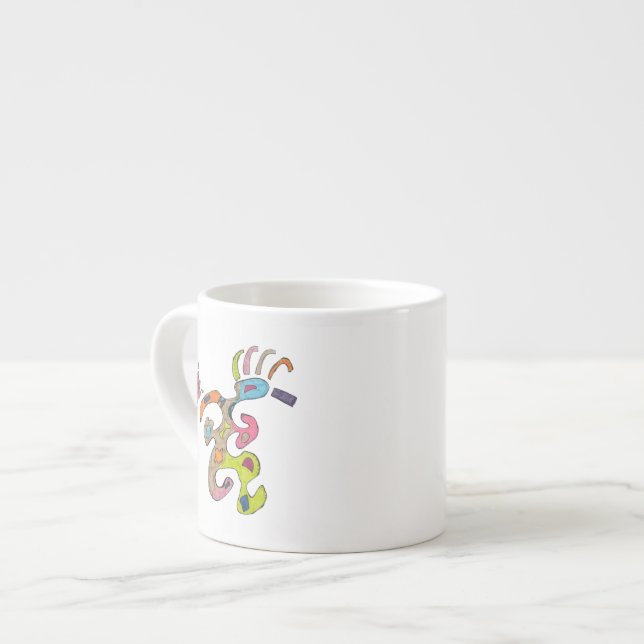 abstrakte Kunst des "Running Man" Espressotasse (Vorderseite Links)