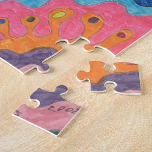 abstrakte Kunst des "Running Man" Puzzle