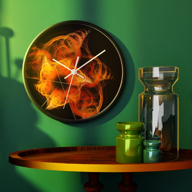 Abstrakte Kunst, Dichtung und Musik Große Wanduhr (Lightworks Abstract Art Round Wall Clock)