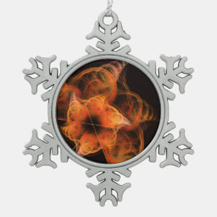 Abstrakte Kunst, Dichtung und Musik Schneeflocken Zinn-Ornament