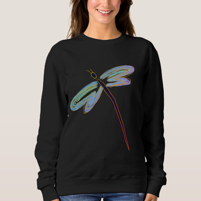Abstrakte Kunst Dragonfly Kunst Sweatshirt (Vorderseite)