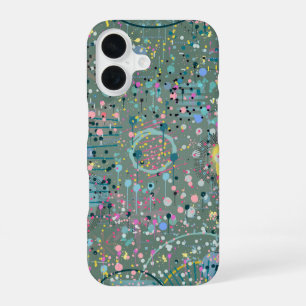 Abstrakte Kunst: Durch die Wiese iPhone 16 Hülle