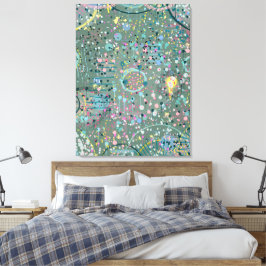 Abstrakte Kunst: Durch die Wiese  Leinwanddruck