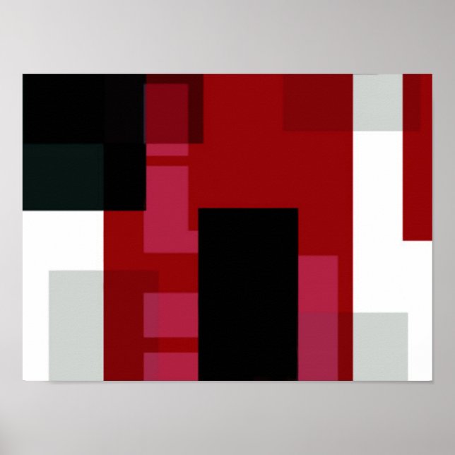 Abstrakte Kunst durch Farbgebrannung Poster (Vorne)