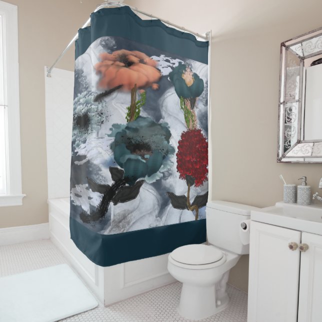 Abstrakte Kunst Duschvorhang (Beispiel)