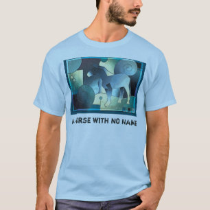 Abstrakte KUNST - EIN PFERD - blauer Sand T-Shirt