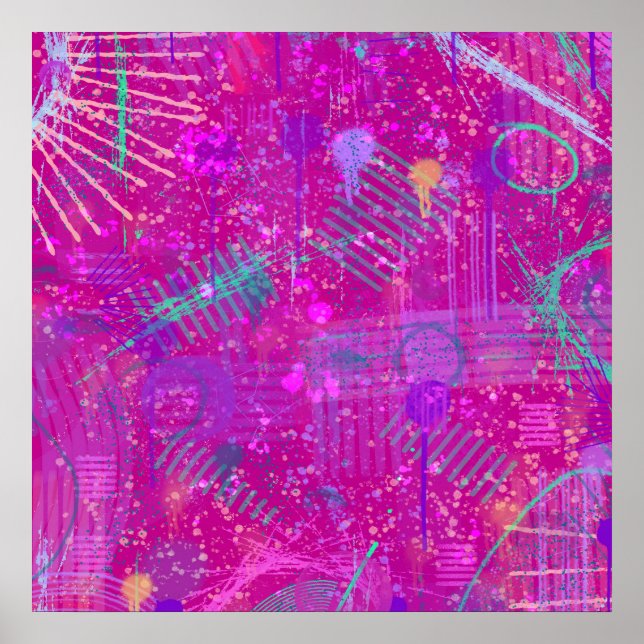 Abstrakte Kunst: Eine echte Persönlichkeit Poster (Vorne)