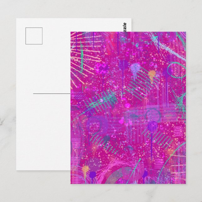 Abstrakte Kunst: Eine echte Persönlichkeit Postkarte (Vorne/Hinten)