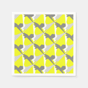 Abstrakte Kunst Energie Gelb Grau Serviette