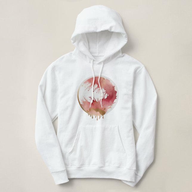 Abstrakte Kunst erröten | Die Grundhose der Frauen Hoodie (Design vorne)