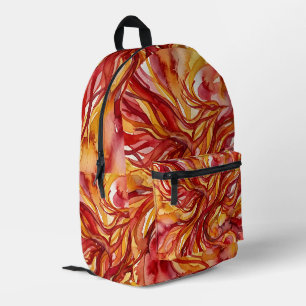 Abstrakte Kunst Feuerroter Vogel Rucksack