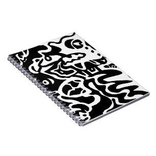 abstrakte Kunst "Fisch" Notizblock