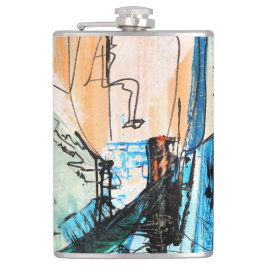 Abstrakte Kunst Flachmann