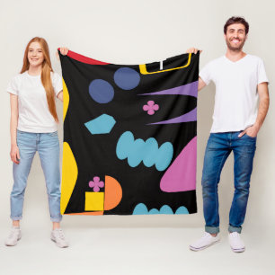 ABSTRAKTE KUNST FLEECEDECKE