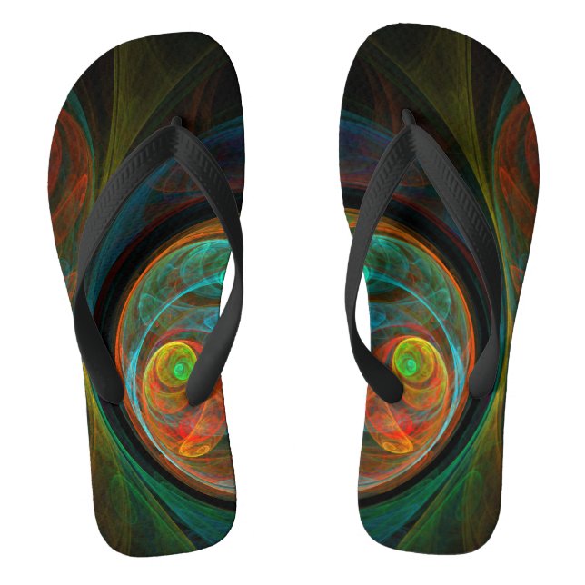 Abstrakte Kunst Flip Flops (Fußbett)