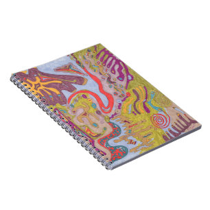 abstrakte Kunst "Flutterflyland" Notizblock