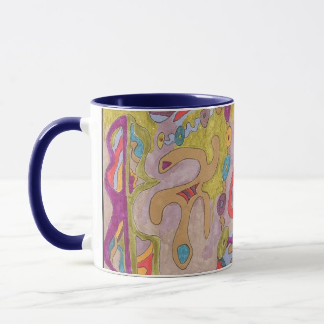 abstrakte Kunst "Flutterflyland" Tasse (Links)