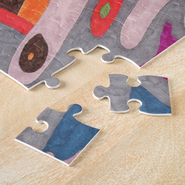 abstrakte Kunst "Fred the Cosmic Worm" Puzzle (Seite)