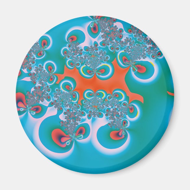 Abstrakte Kunst Frühlingsgarten Magnet (Vorne)