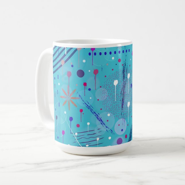 Abstrakte Kunst: Funken am Himmel Kaffeetasse (Vorderseite Links)