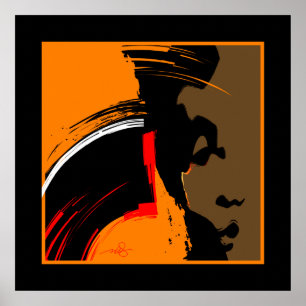 Abstrakte Kunst für junge Frauen Poster