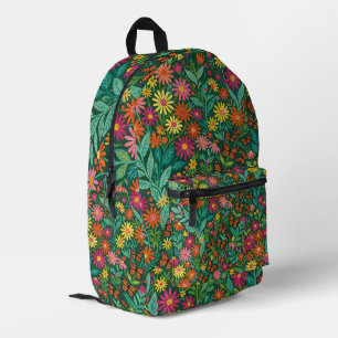 Abstrakte Kunst Gänseblümchen Orange Schmetterling Bedruckter Rucksack