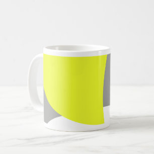 Abstrakte Kunst Gelb Grau Weiß Kaffeetasse