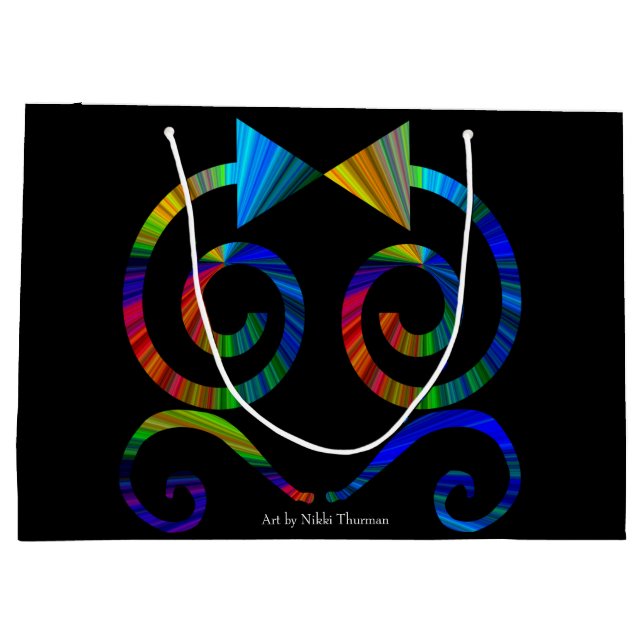 Abstrakte Kunst-Geschenk-Tasche Große Geschenktüte (Rückseite)
