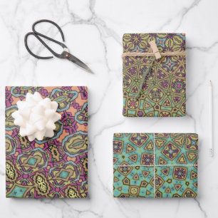 Abstrakte Kunst Geschenkpapier Set
