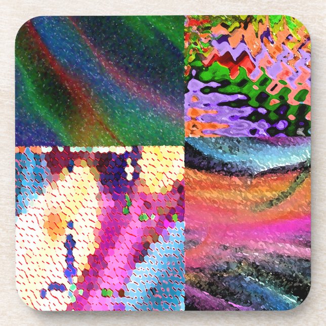 Abstrakte Kunst Getränkeuntersetzer (Vorderseite)