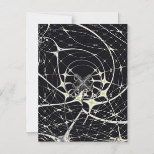 Abstrakte Kunst Goldenes Spinnennetz Postkarte