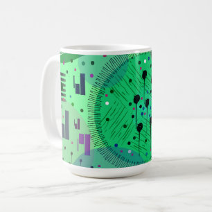 Abstrakte Kunst: Grüne Kiwi-Frucht Kaffeetasse