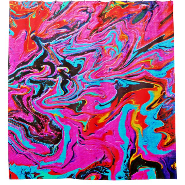  Abstrakte Kunst, Hintergrund, Handmalerei, Flüssi Duschvorhang (Vorderseite)