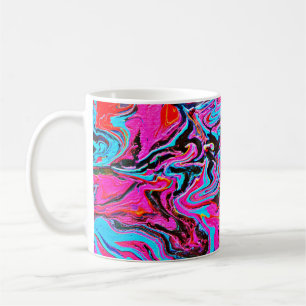 Abstrakte Kunst, Hintergrund, Handmalerei, Flüssi Kaffeetasse