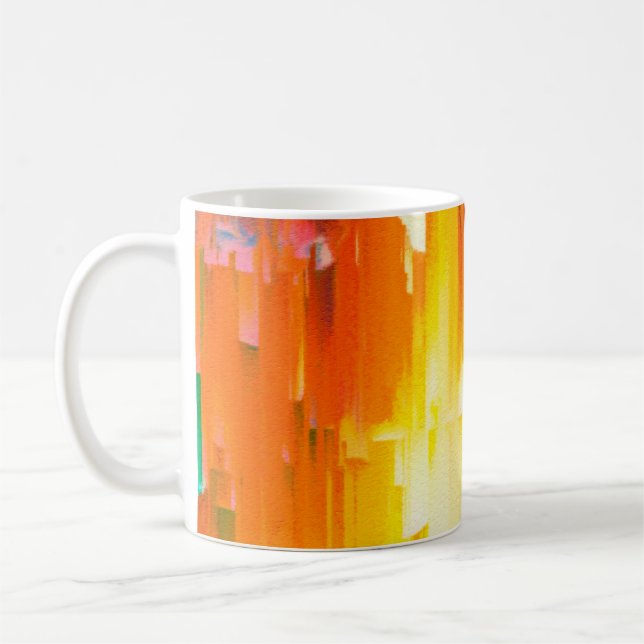 Abstrakte Kunst. Hintergrund mit hoher Auflösung,  Kaffeetasse (Links)