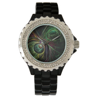 Abstrakte Kunst im Auge Armbanduhr