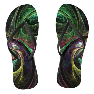 Abstrakte Kunst im Auge Flip Flops