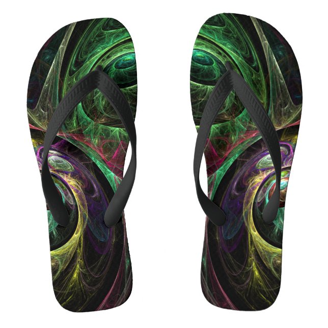 Abstrakte Kunst im Auge Flip Flops (Fußbett)