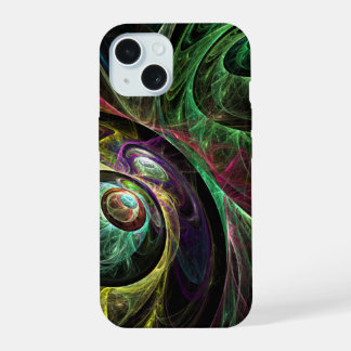 Abstrakte Kunst im Auge iPhone 15 Hülle