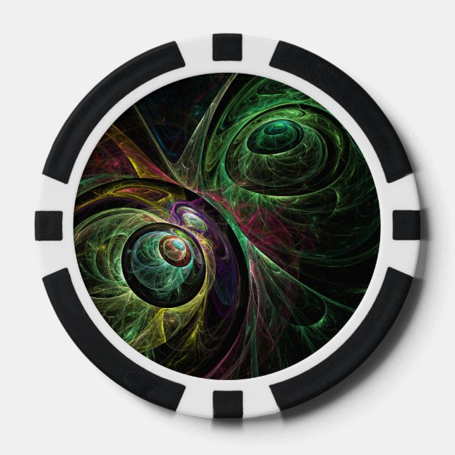 Abstrakte Kunst im Auge Pokerchips (Vorderseite)
