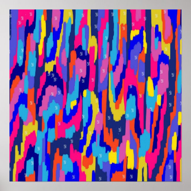 Abstrakte Kunst im Farbbuch Poster (Vorne)