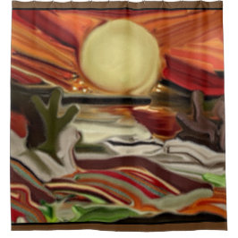 Abstrakte Kunst im Südwesten Duschvorhang