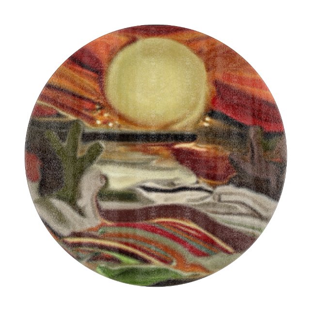 Abstrakte Kunst im Südwesten Schneidebrett (Vorderseite)