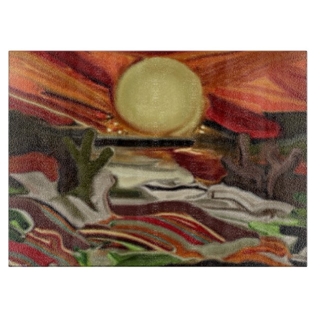 Abstrakte Kunst im Südwesten Schneidebrett (Vorderseite)