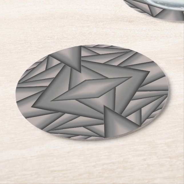 Abstrakte Kunst im Zeitalter gefroren Runder Pappuntersetzer (Angewinkelt)