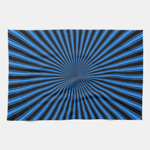 Abstrakte Kunst in Blau und Schwarz Geschirrtuch