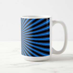 Abstrakte Kunst in Blau und Schwarz Kaffeetasse