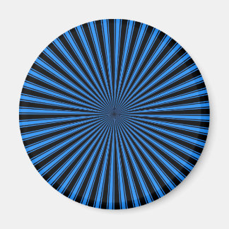 Abstrakte Kunst in Blau und Schwarz Magnet