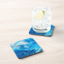 Abstrakte Kunst in Blau und Weiß