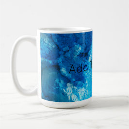 Abstrakte Kunst in Blau und Weiß Kaffeetasse